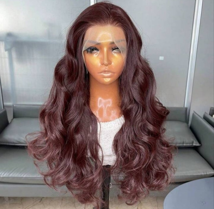 Long Body Wave Glueless Kanekalon Wig (human blend)